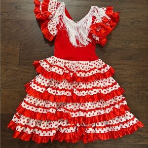 Girls Red and White Polka Dot Kids Costume